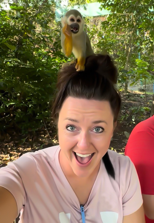 Monkey sitting on my head