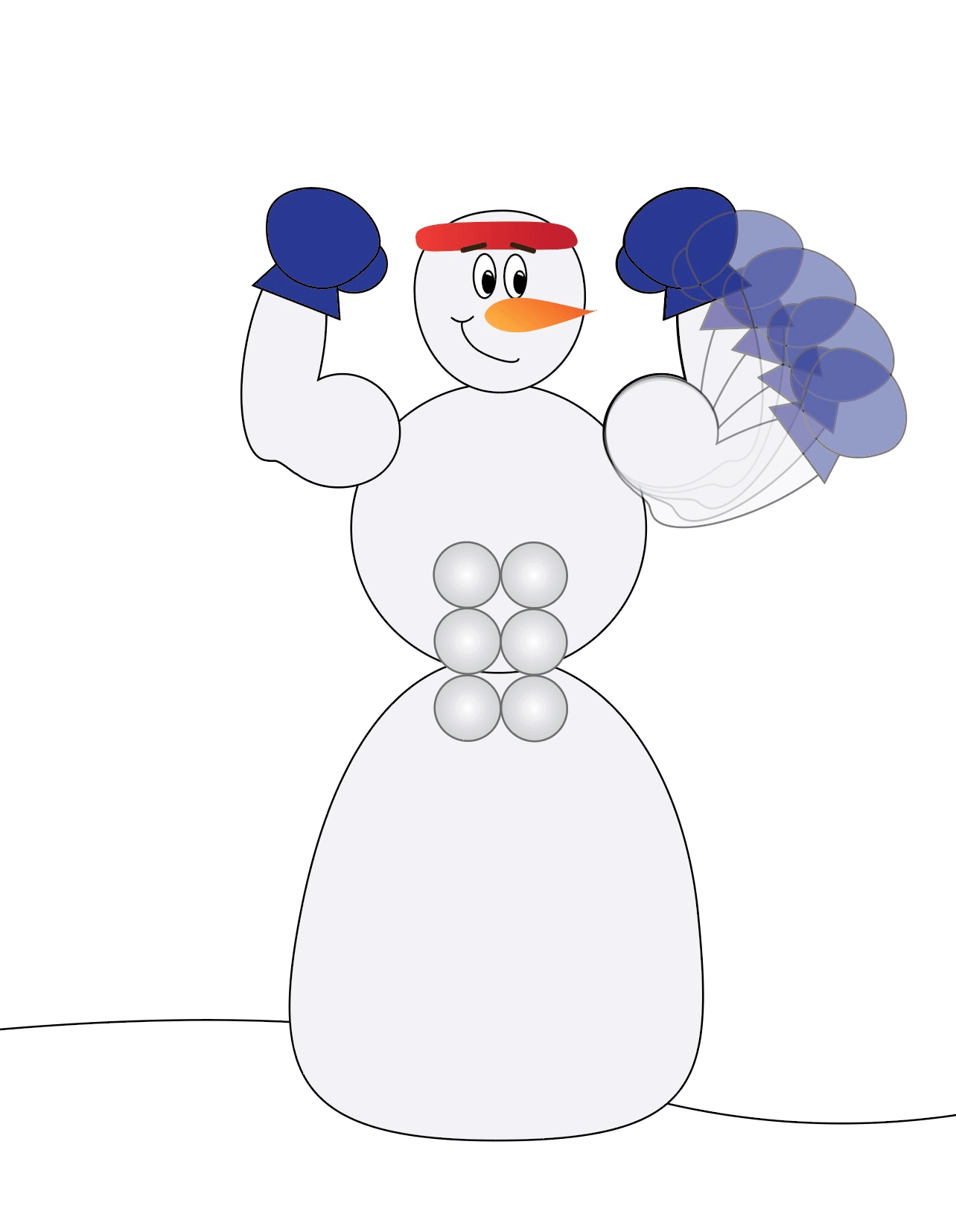 Clip of a snowman gif