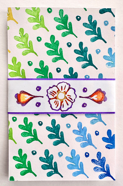 Stamps artwork cut from rubber