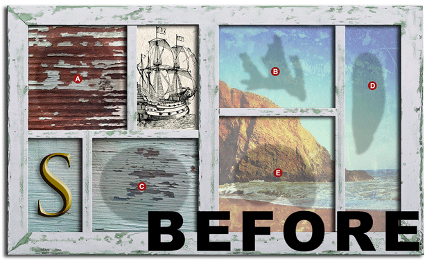 Vintage photo with mom and son standing on bridge before editing