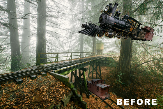 Before image of bridge with no train